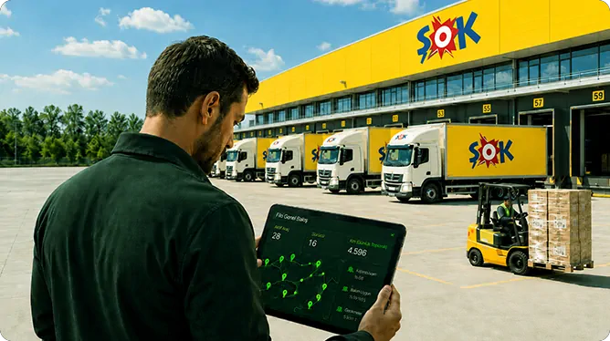 ŞOK Markets spot transport fleet tracking